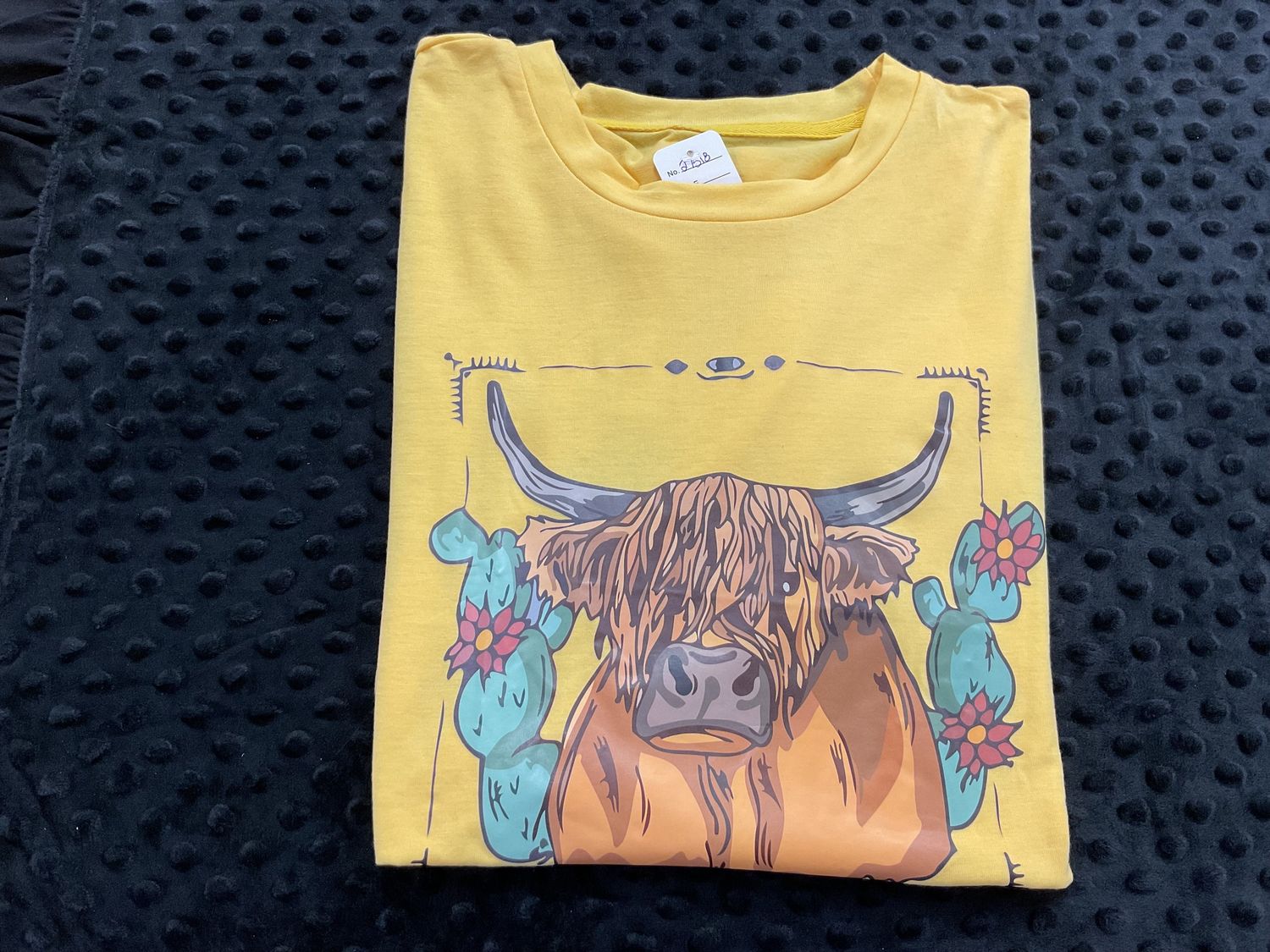 HIGHLAND COW CACTUS YELLOW TEE