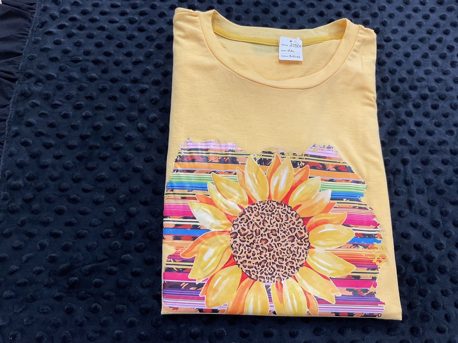 MUSTARD SUNFLOWER/AZTEC TEE