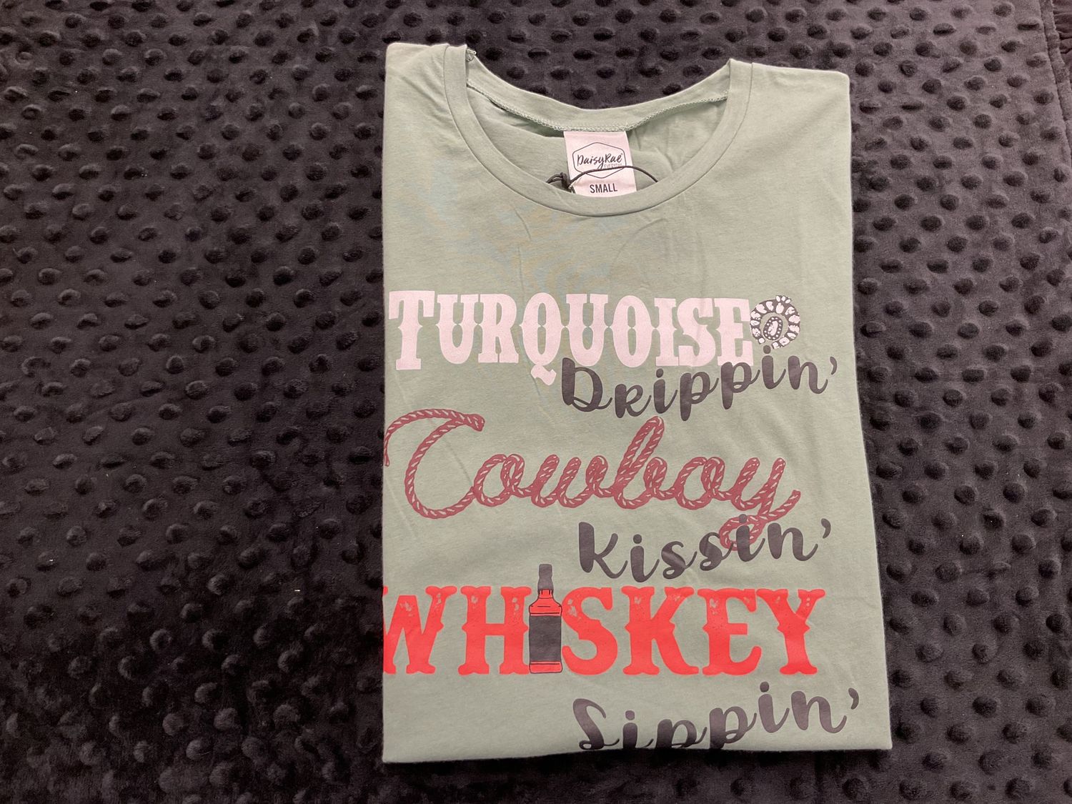Turquoise drippin crewneck tee