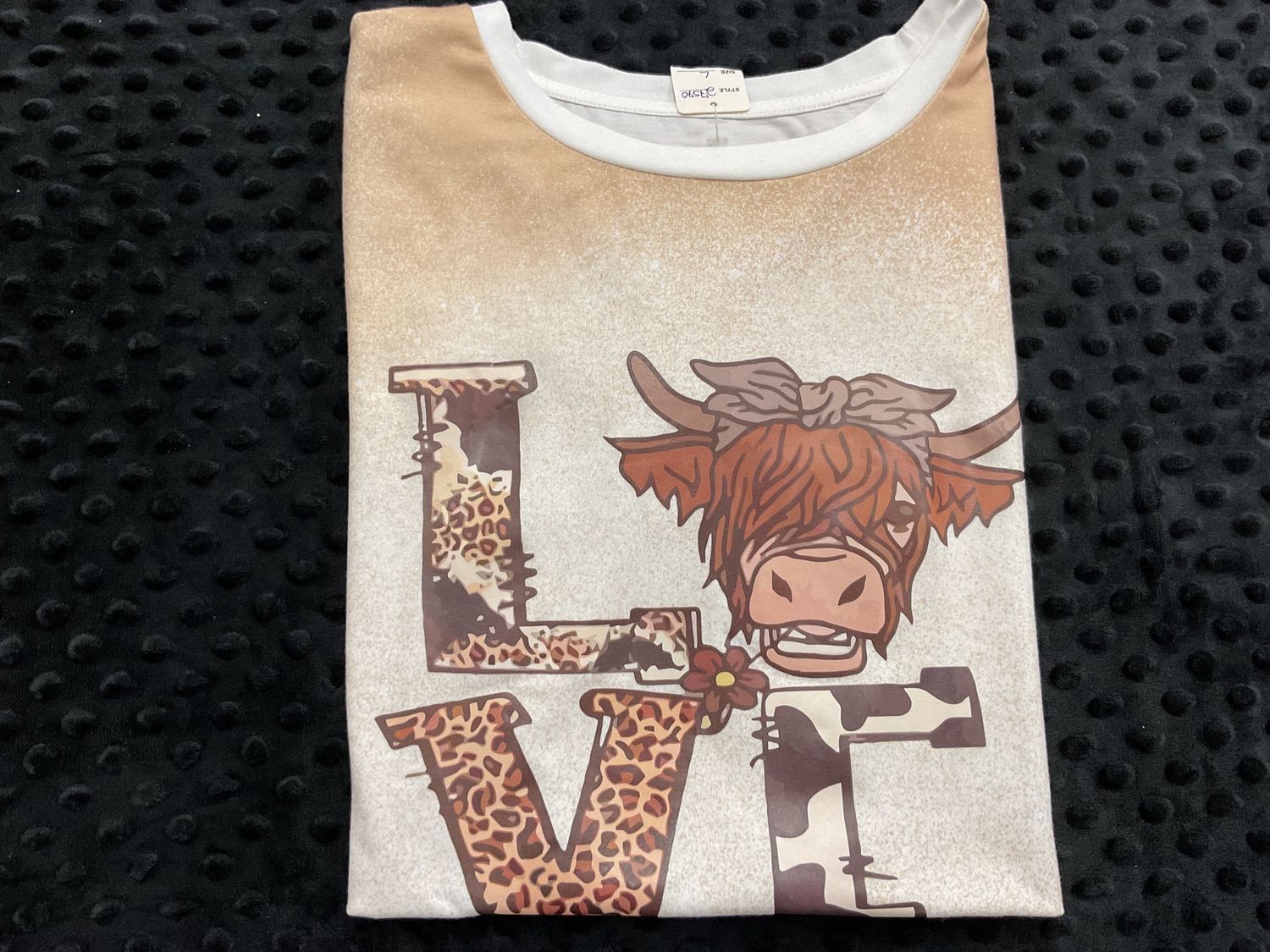 KHAKI LOVE LEOPARD HIGHLAND COW