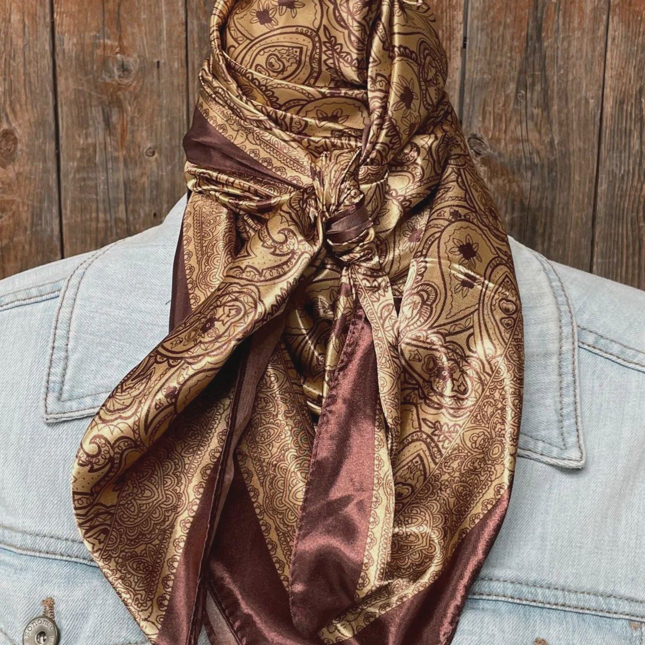 35x35 earth tones paisley wild rag