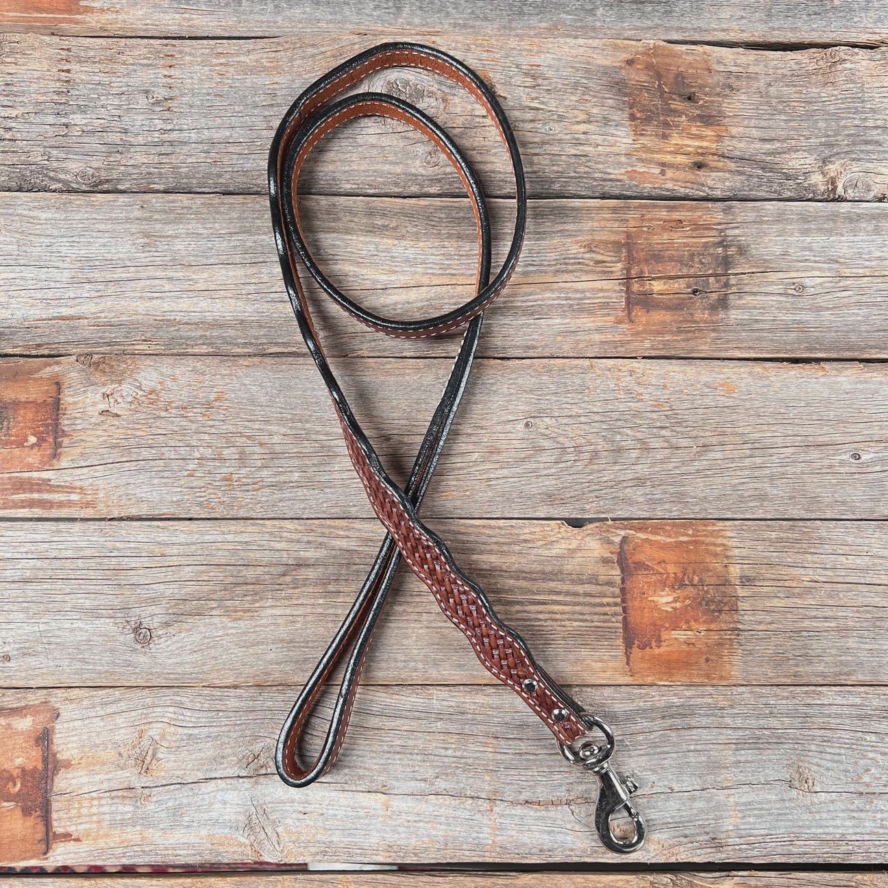 Medium oil leather leash 4&#39;x1&quot; wide