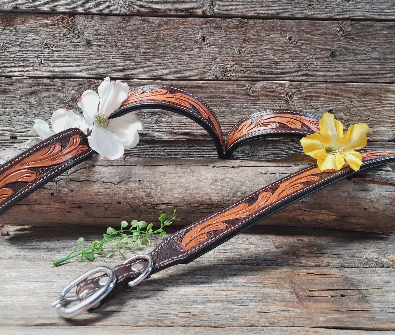 Two-toned dog collar medium