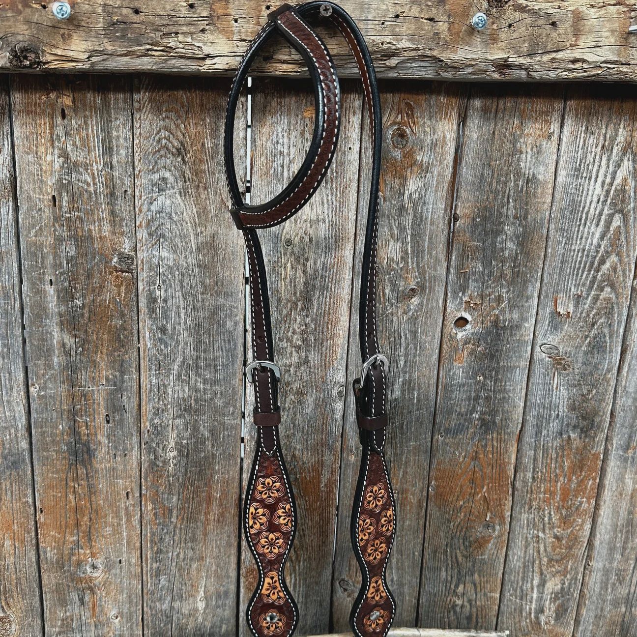 Flower power one ear headstall/bridle