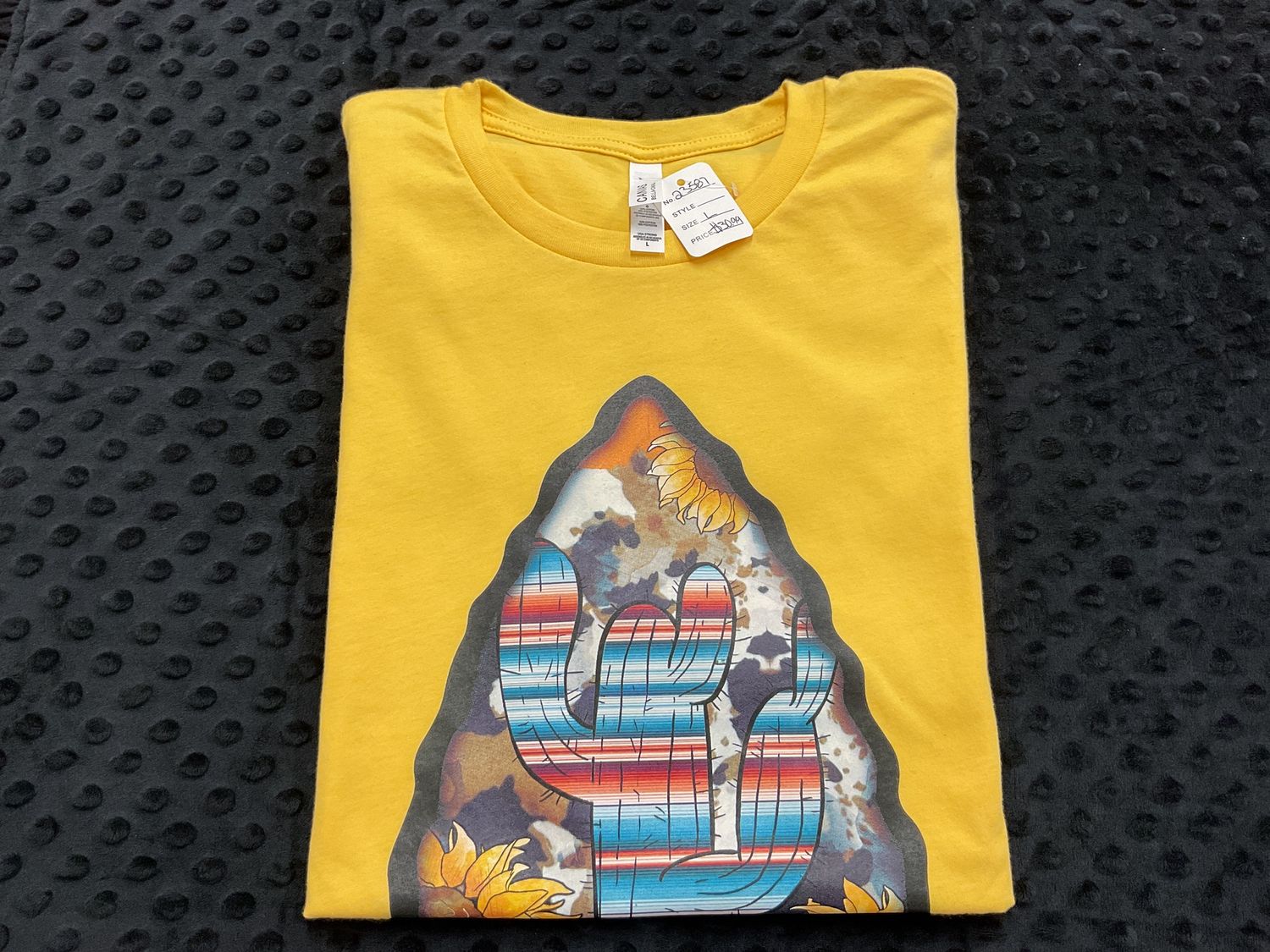 Cactus and sunflower yellow tee