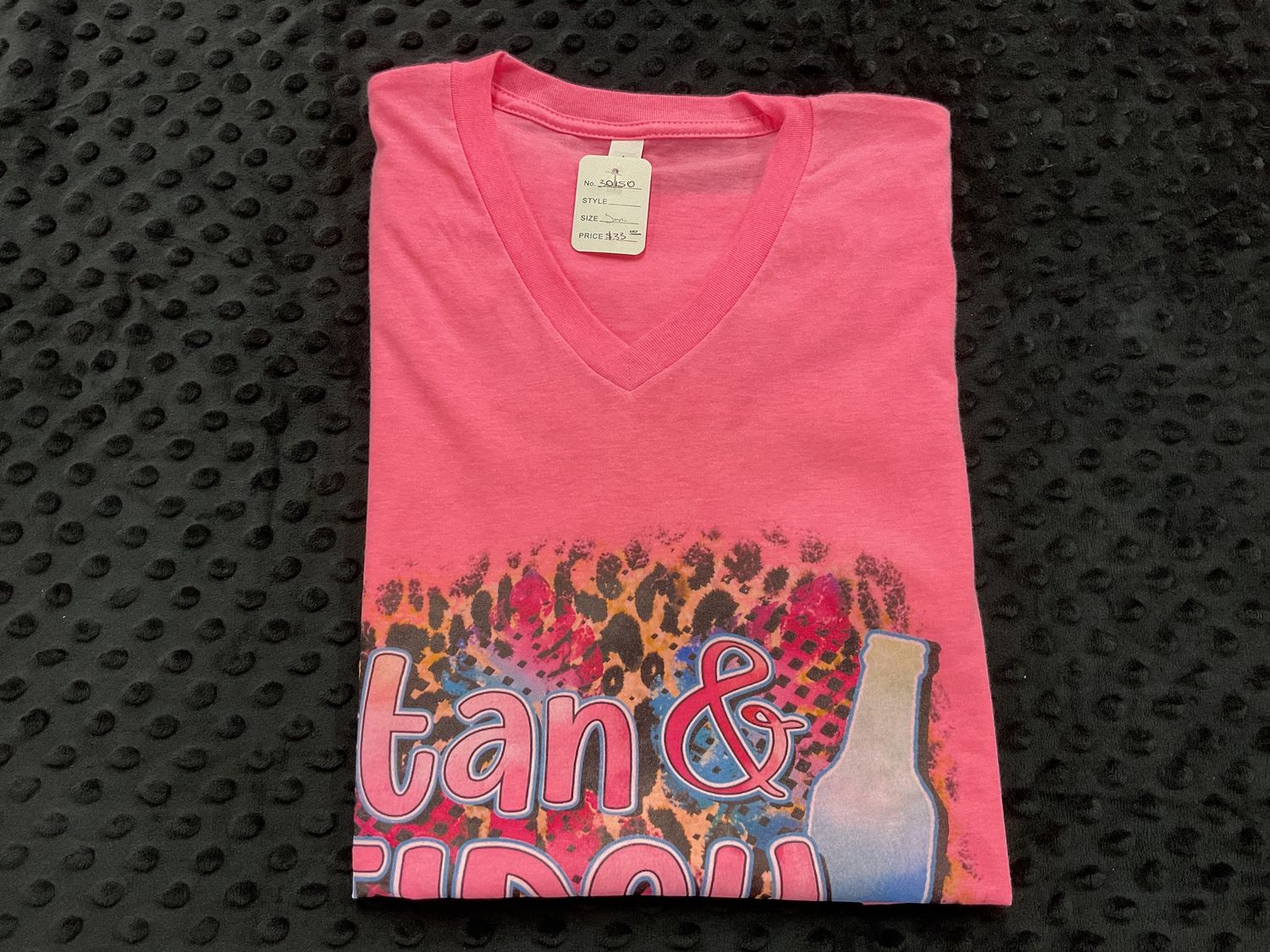 Tan &amp; tipsy pink tee