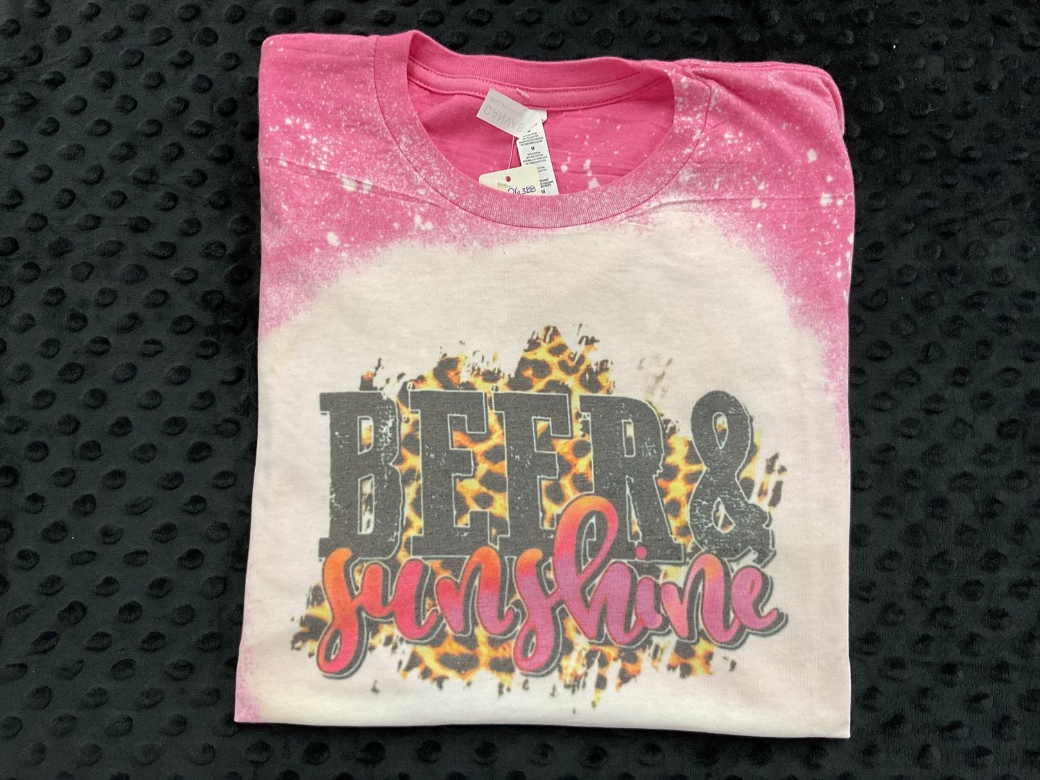 Beer &amp; sunshine pink tee