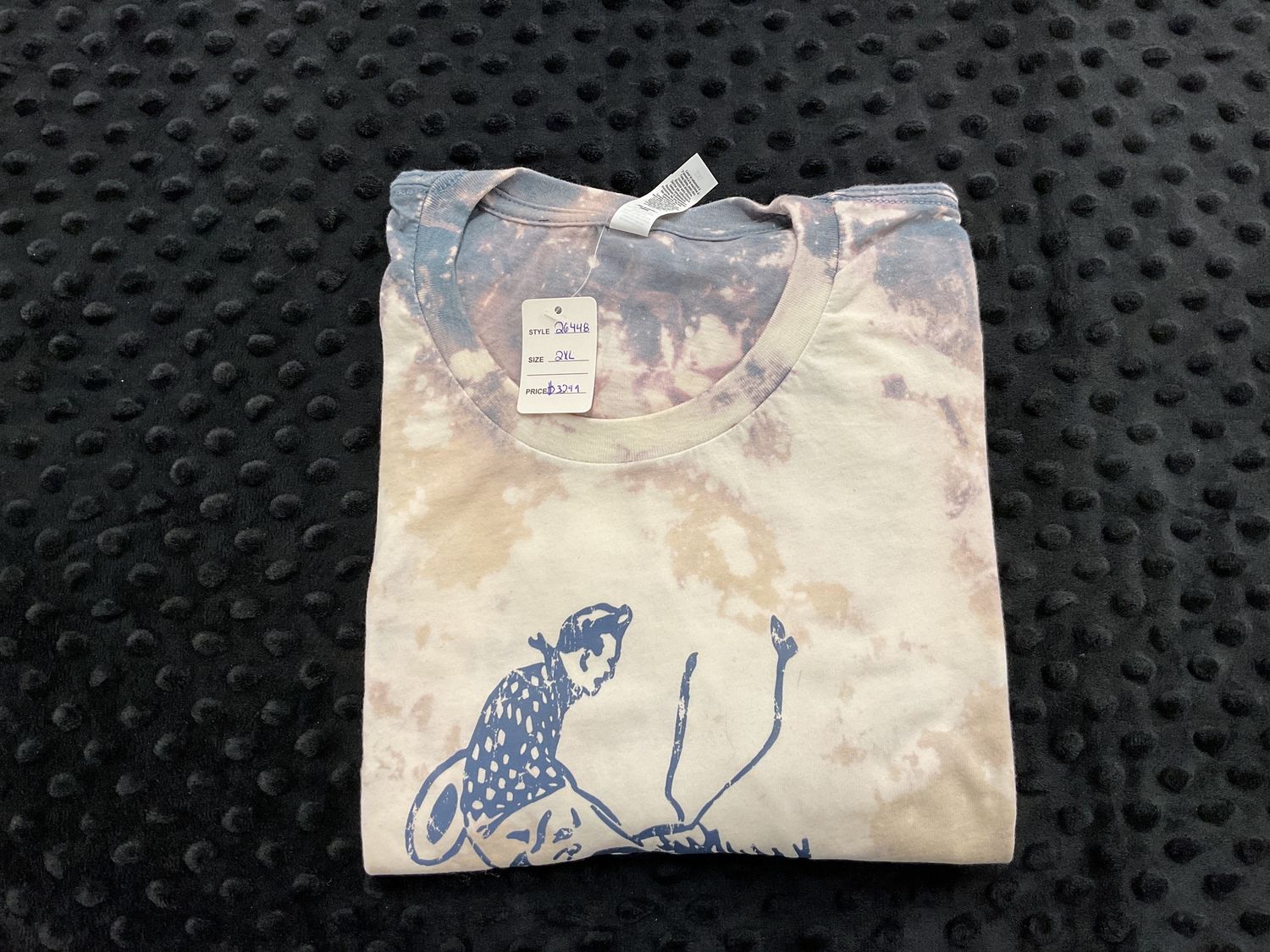 BLUE BUCKAROO BLEACHED TEE