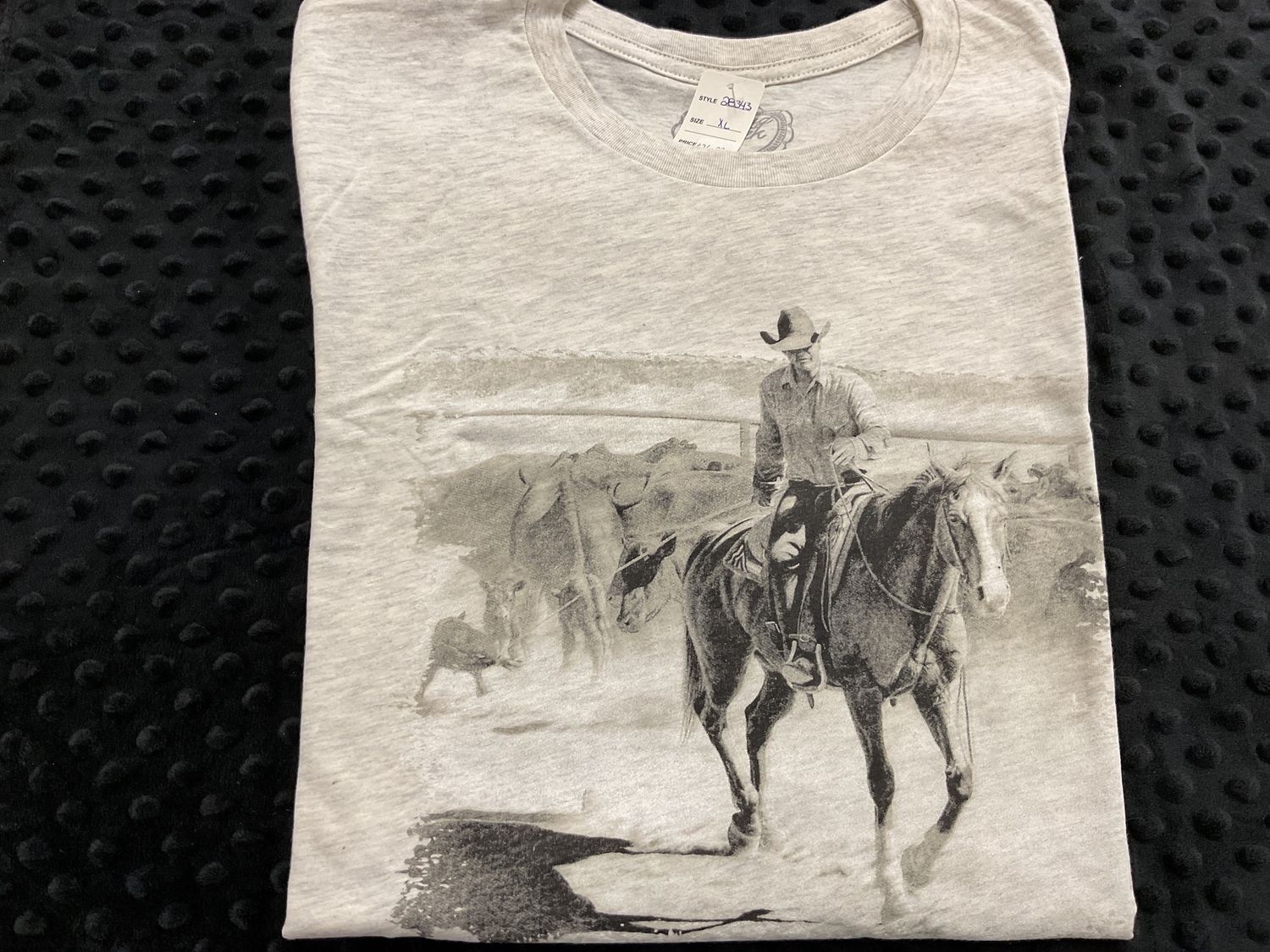 Gray cowboy tee