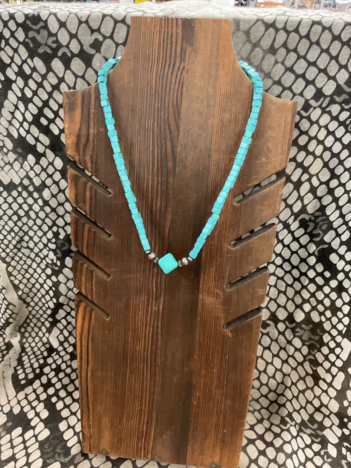 Turquoise and faux navajo pearl