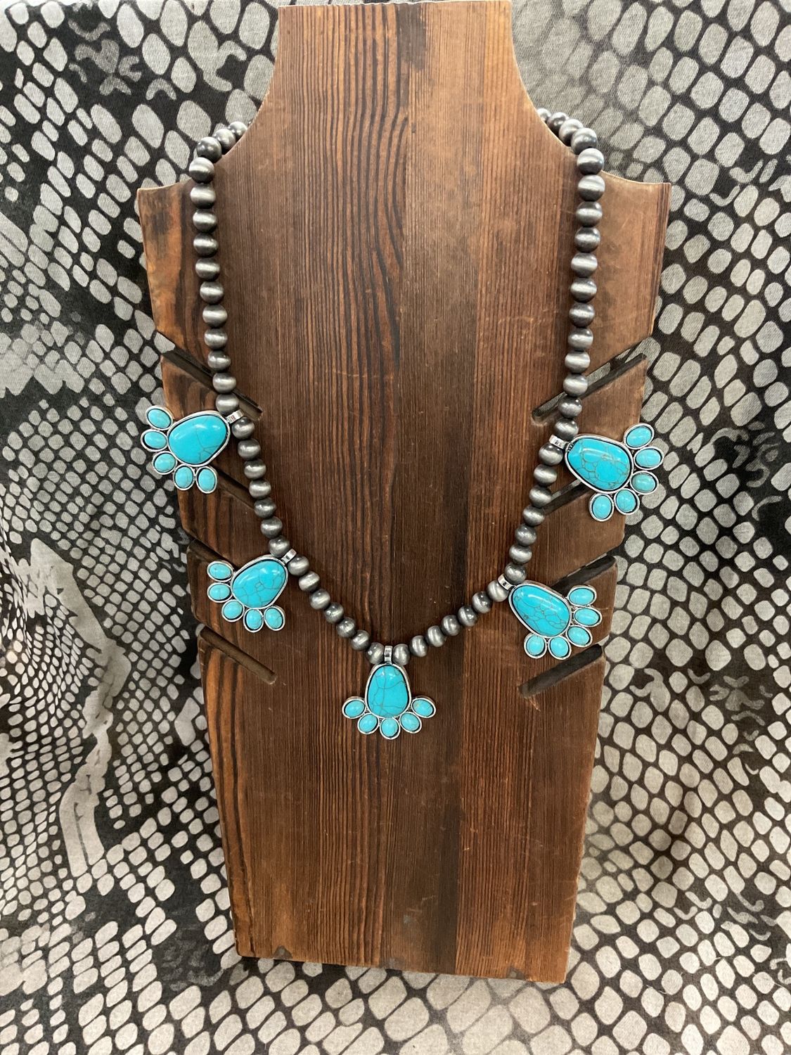 Silver earrings with turquoise accents