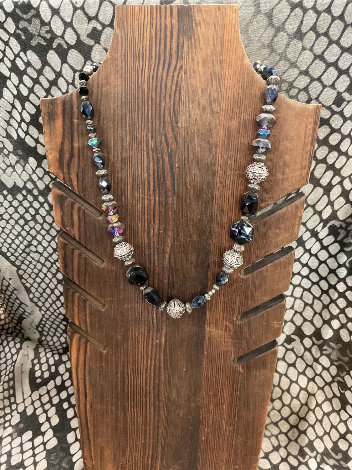 Black and silver necklace