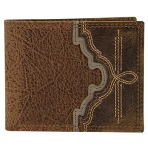 Tony lama LG bifold wallet dark brown buffalo