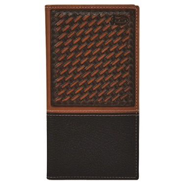 Justin mens rodeo wallet basketweave