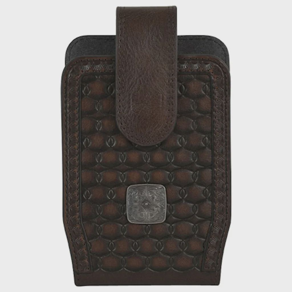 Justin cell phone holster tooled