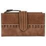 Tony lama wallet tonal brown with double stitch accents