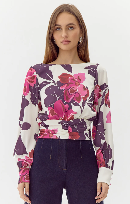 Adelyn Rae Charlene Smock Waist Blouse