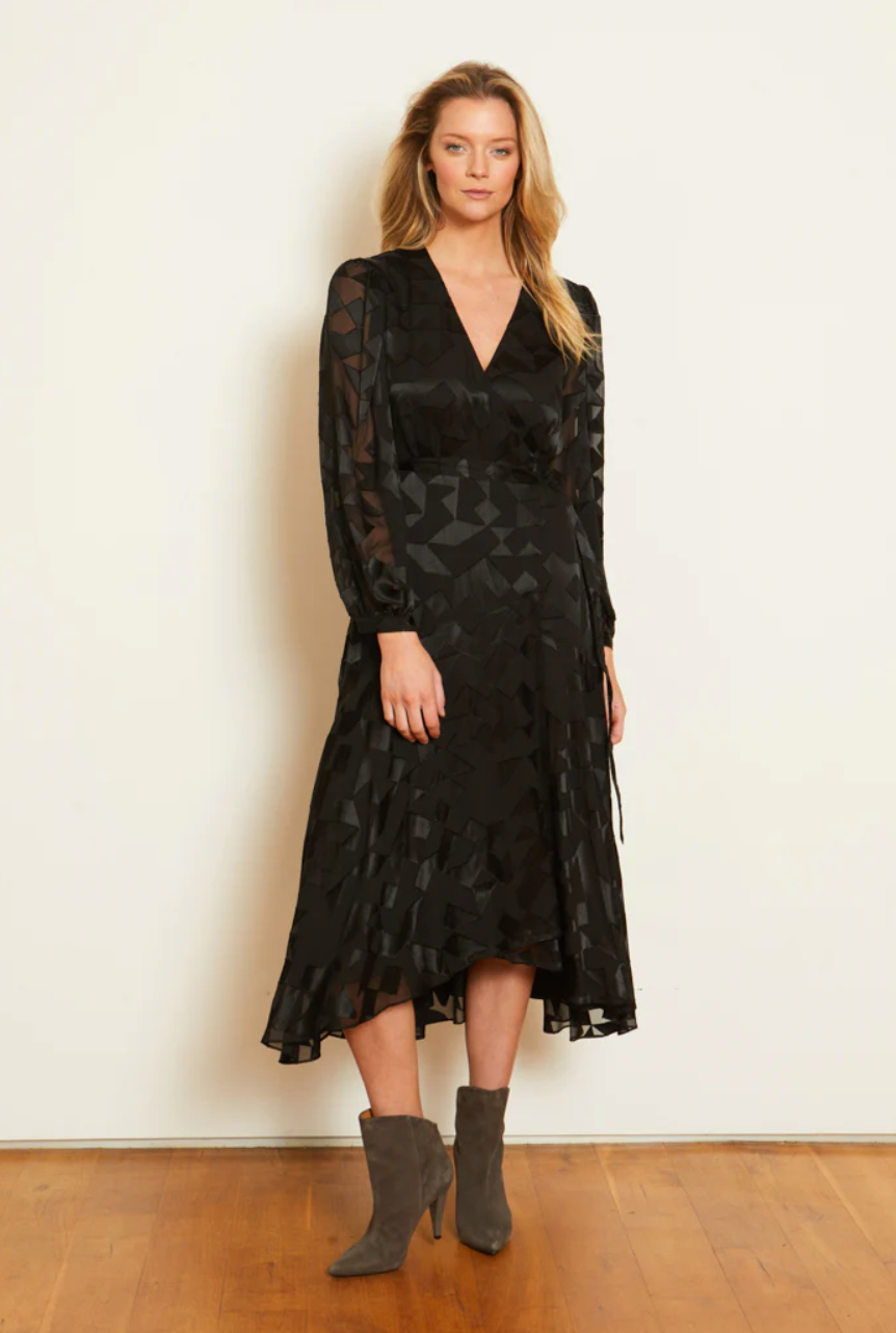 Caballero Moon Maxi In Black Geo Burnout