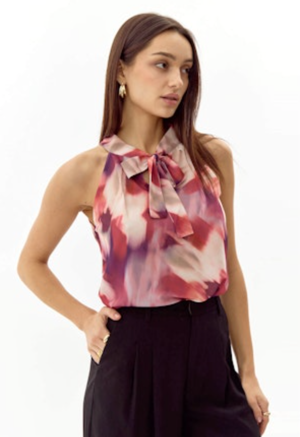 Greylin Venice Printed Halter Top