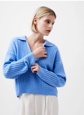 French Connection Vhari Collar Long Sleeve Sweater