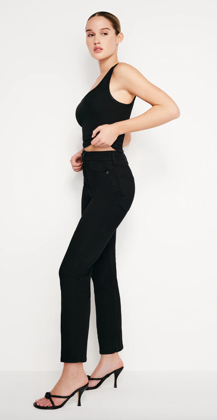Good American Good Curve Straight Never Fade Jeans