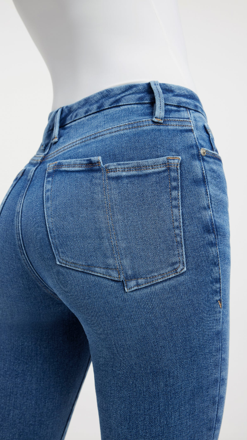Good American Good Waist Skinny Cropped Jeans