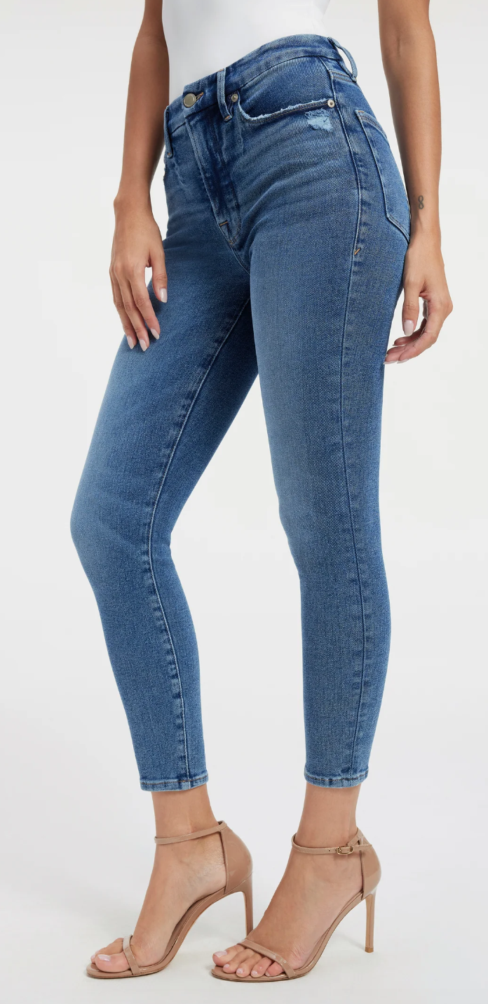 Good American Good Waist Skinny Cropped Jeans