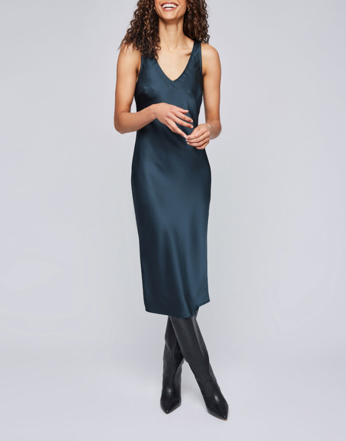 Gentle Fawn Odette Satin Slip Midi Dress