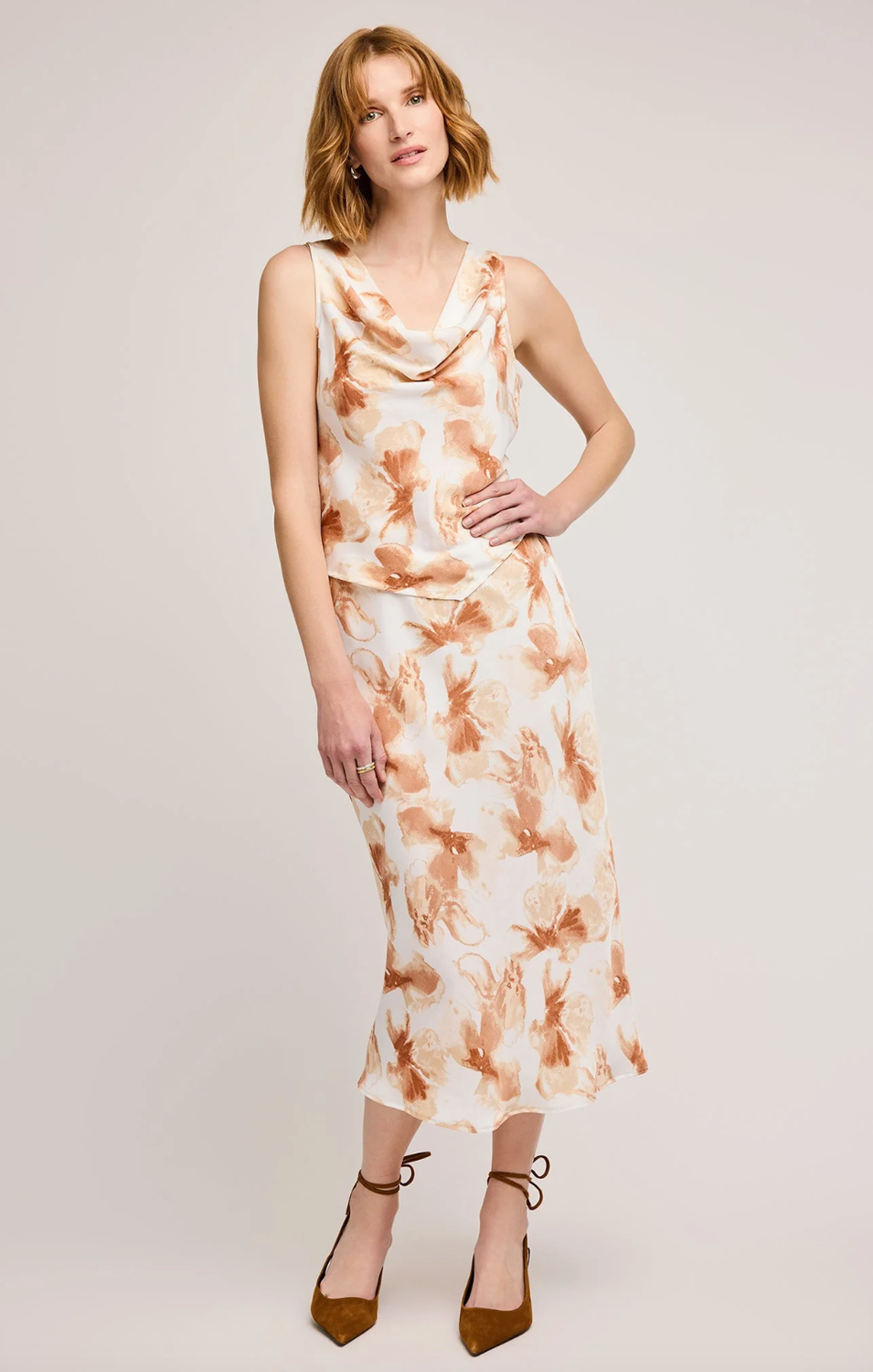 Gentle Fawn Tatiana Satin Midi Skirt