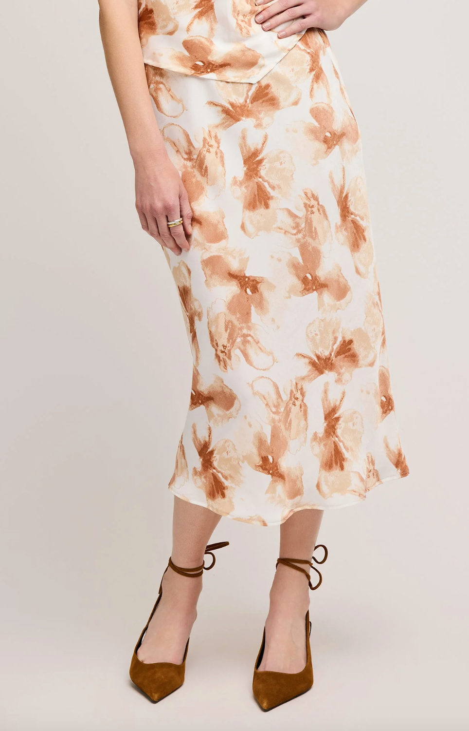Gentle Fawn Tatiana Satin Midi Skirt