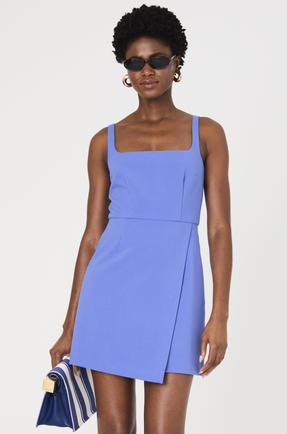 French Connection Whisper Strappy Envelope Skirt Dress