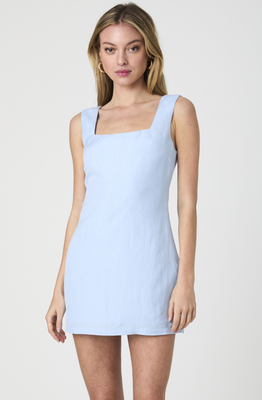 French Connection Birdie Linen Square Neck Mini Dress