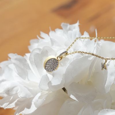 Beje Pave and Small Starburst Necklace PU5196N