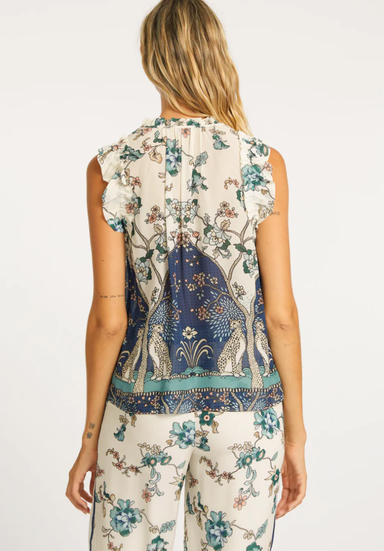 Caballero Collection Alani Cheetah Reflections Top