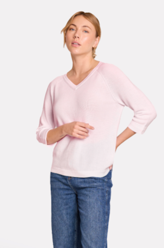 Brodie Cashmere Shaker Knit V-Neck