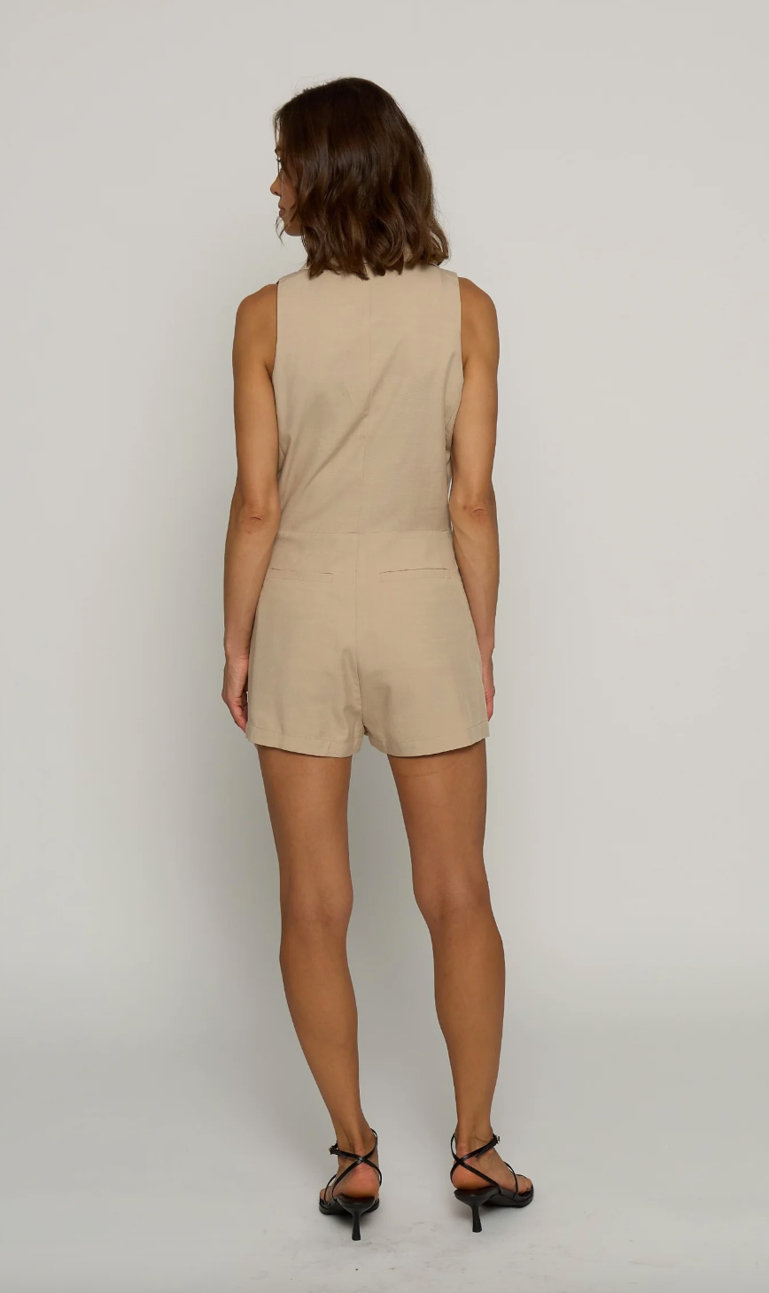 Central Park West Trench Details Romper