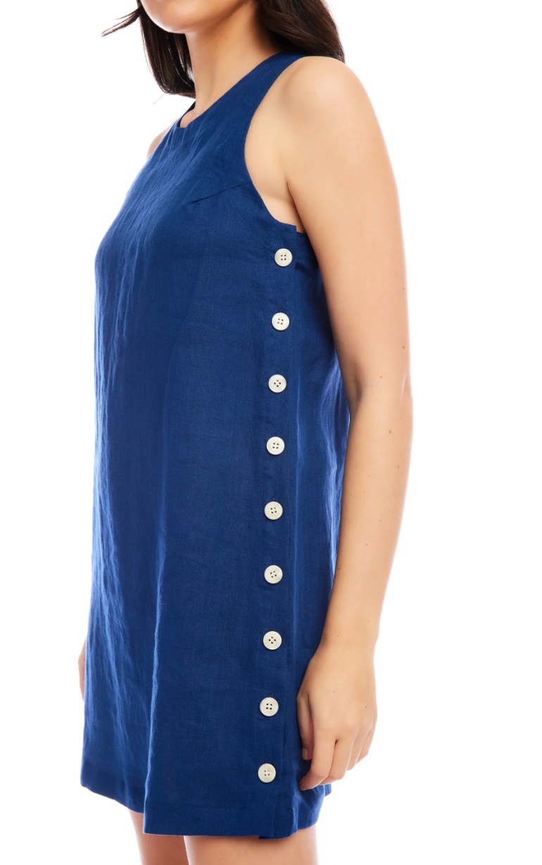 Fifteen Twenty Clarice Side-Button Shift Dress