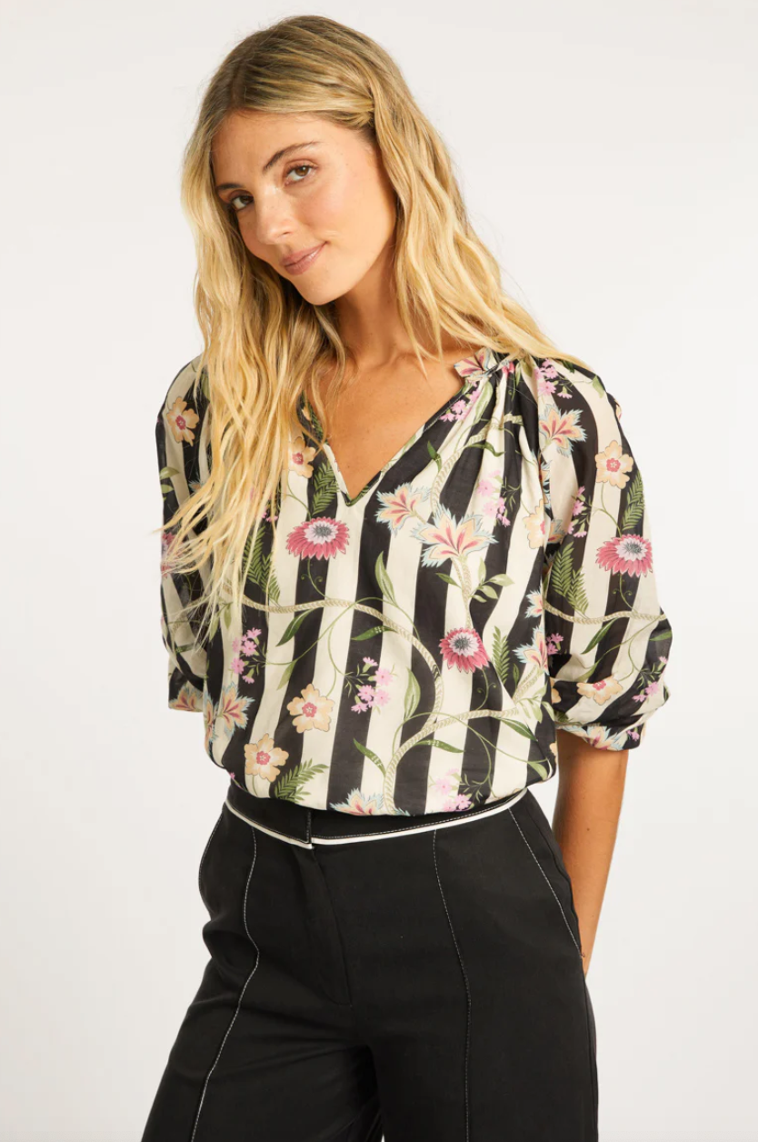 Caballero Zara Stripe Vine Top