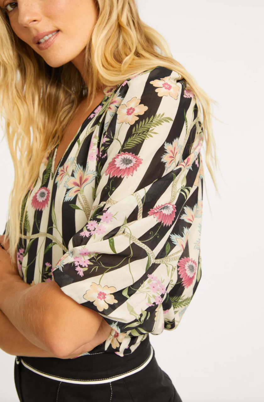 Caballero Zara Stripe Vine Top