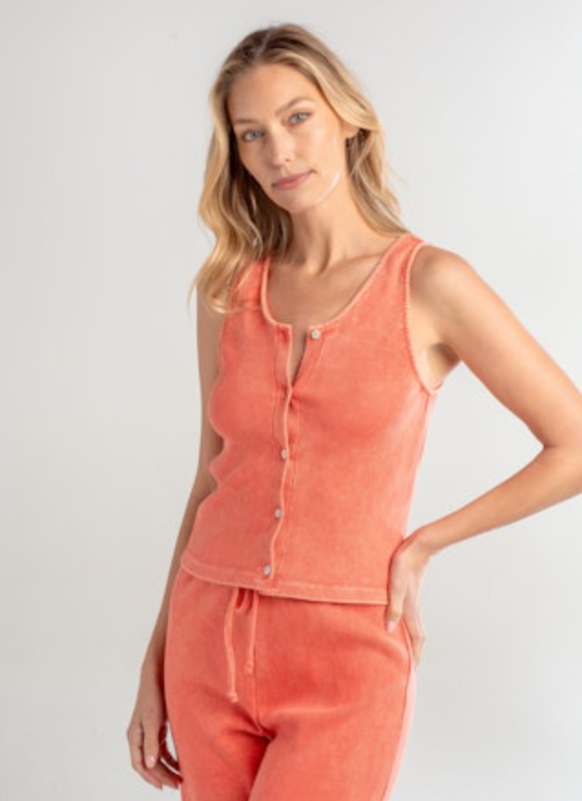 Red Haute Button Vest