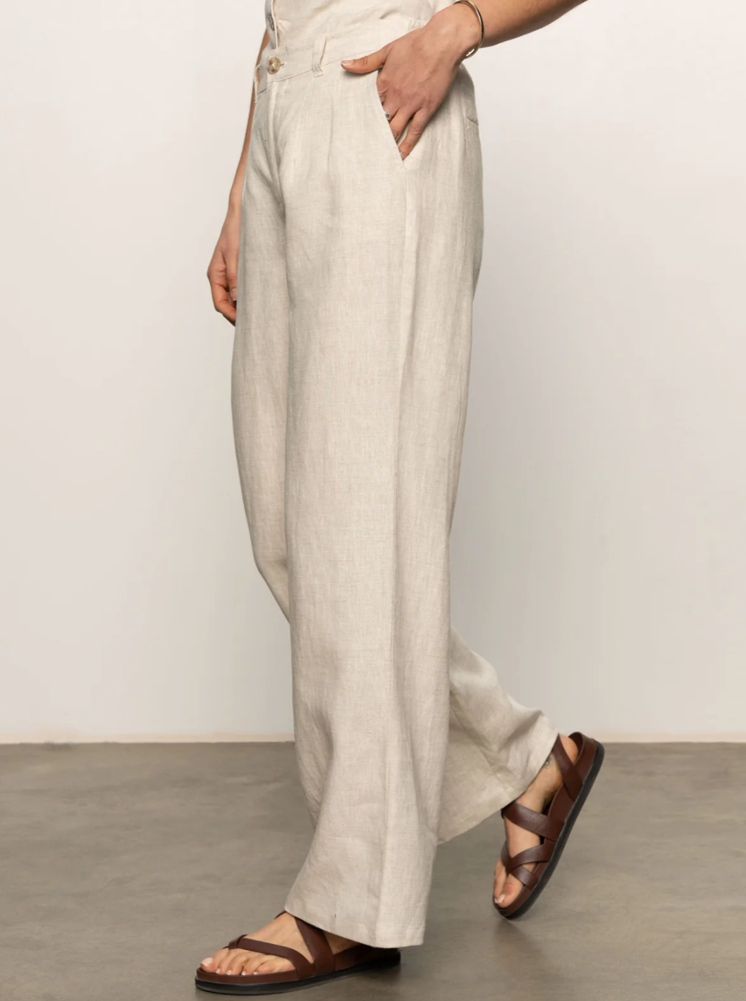 Sanctuary Hopper Semi High Rise Pant Flax