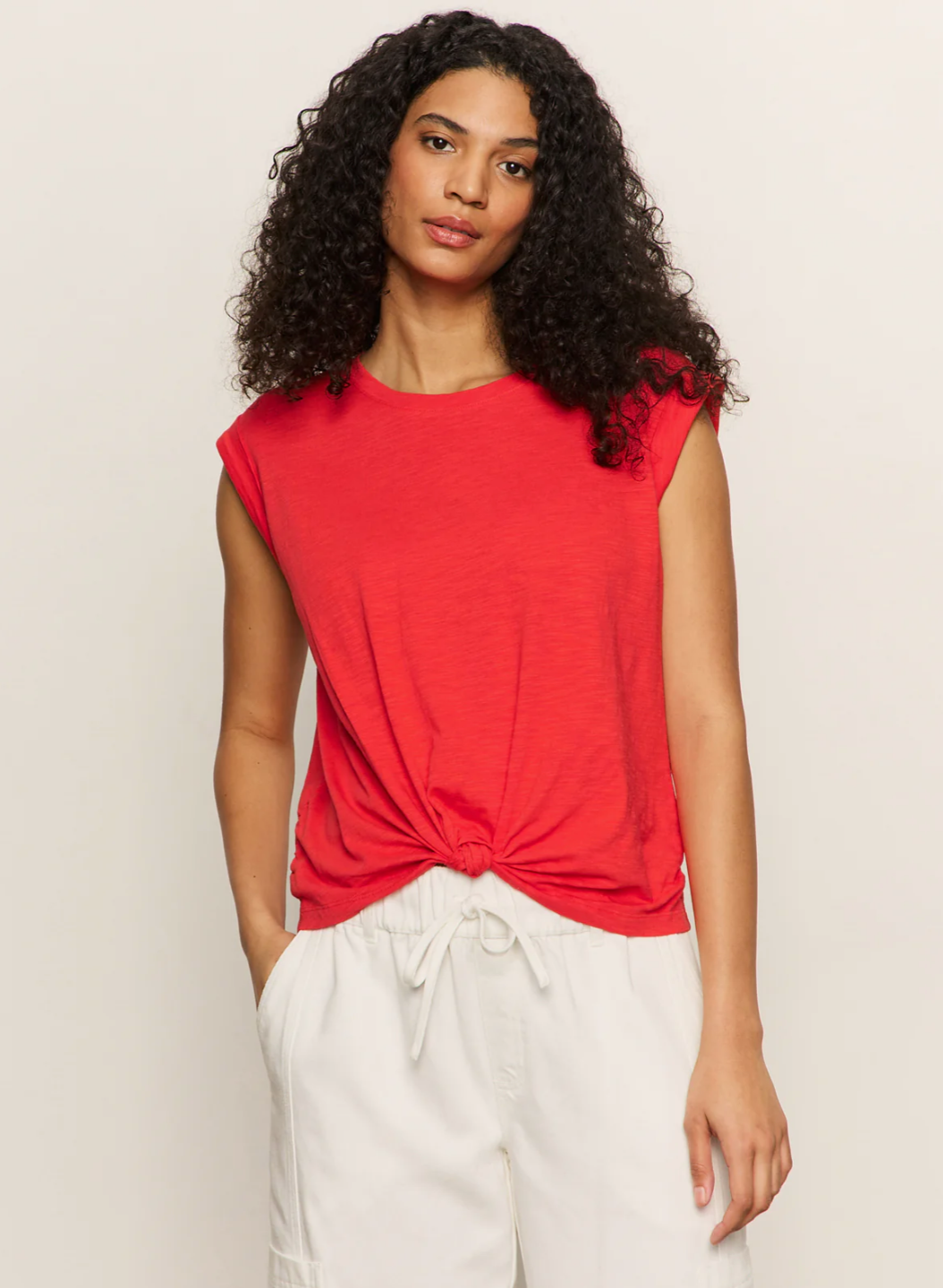Sanctuary Knotted Muscle Tee Cayenne