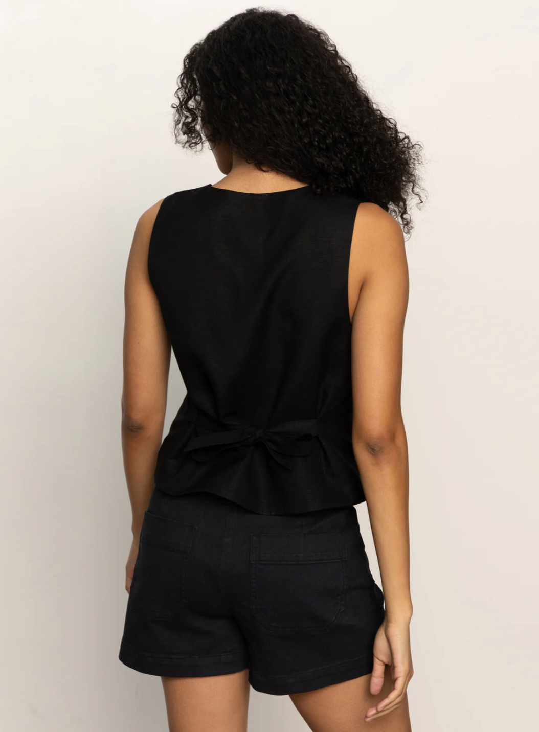 Sanctuary Relaxed Modern Vest Black