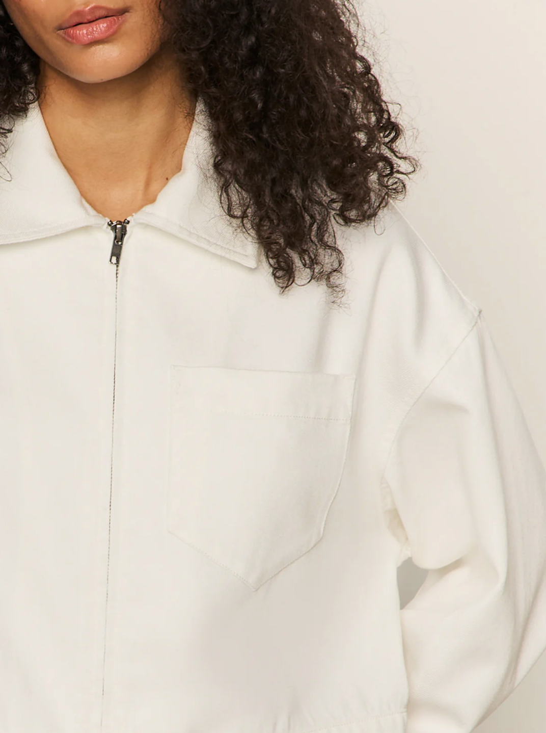 Sanctuary Cropped Paper Boy Jacket Bleached White