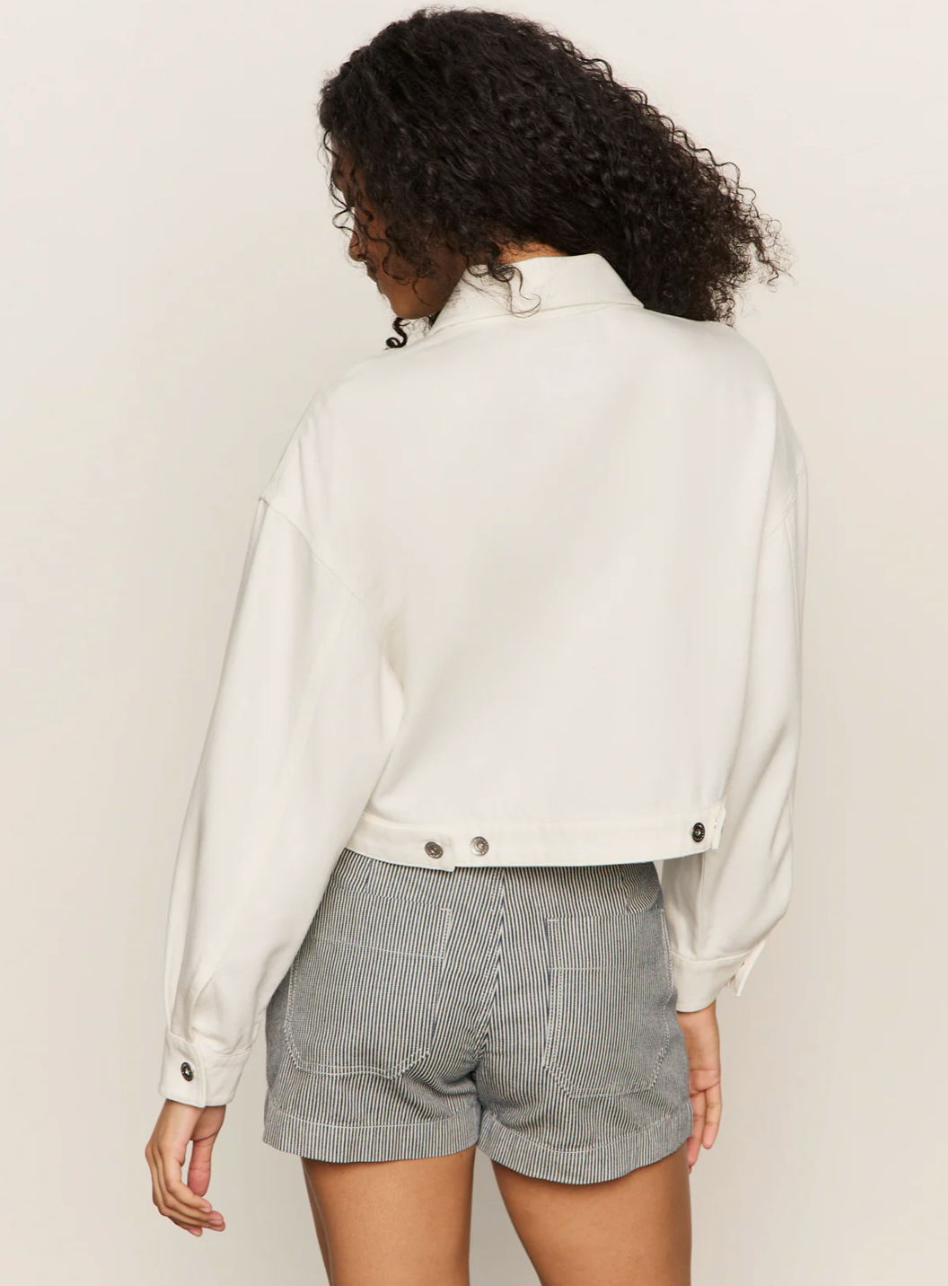 Sanctuary Cropped Paper Boy Jacket Bleached White