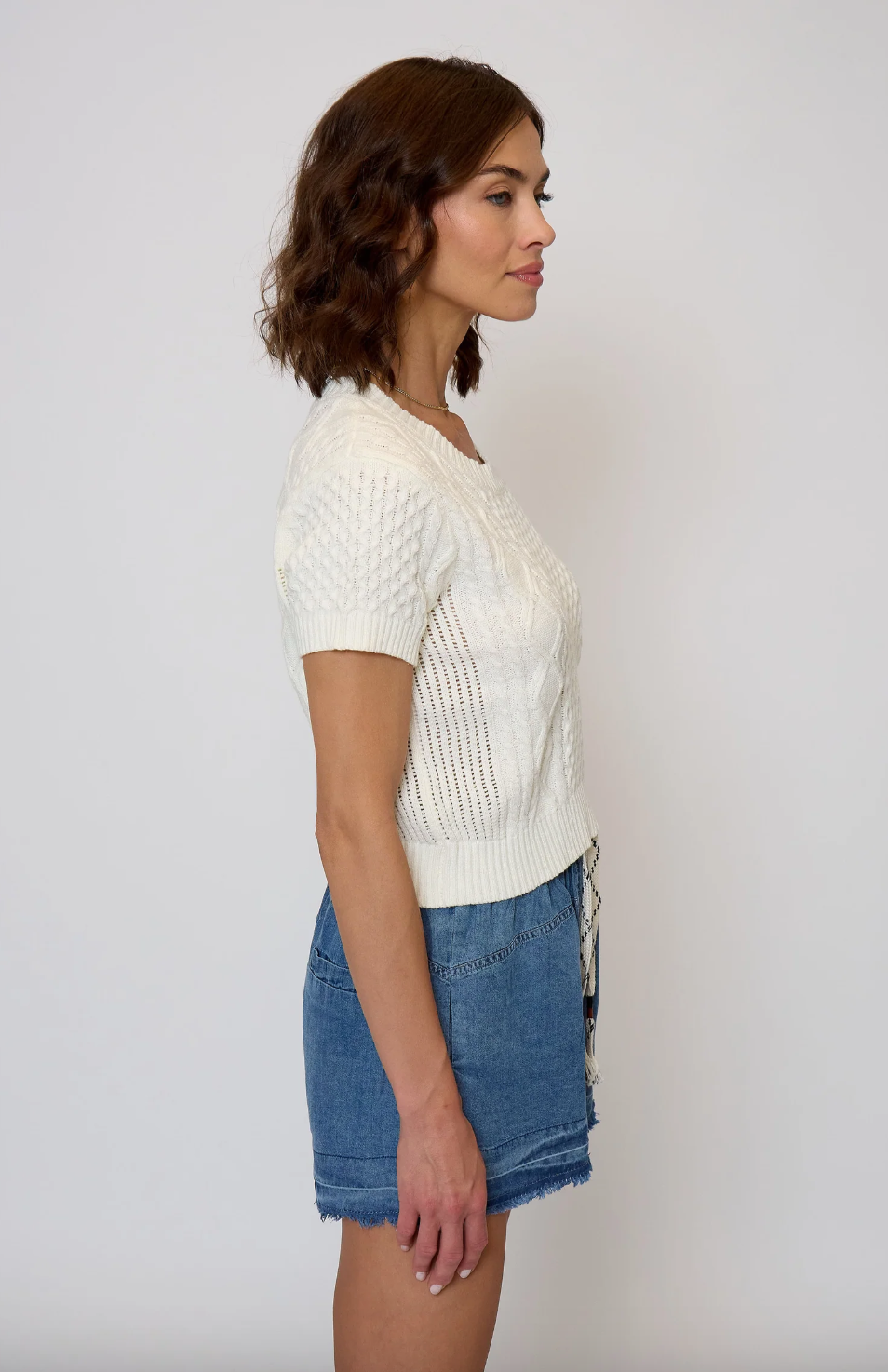 CPW Junie Cable Tee WHITE