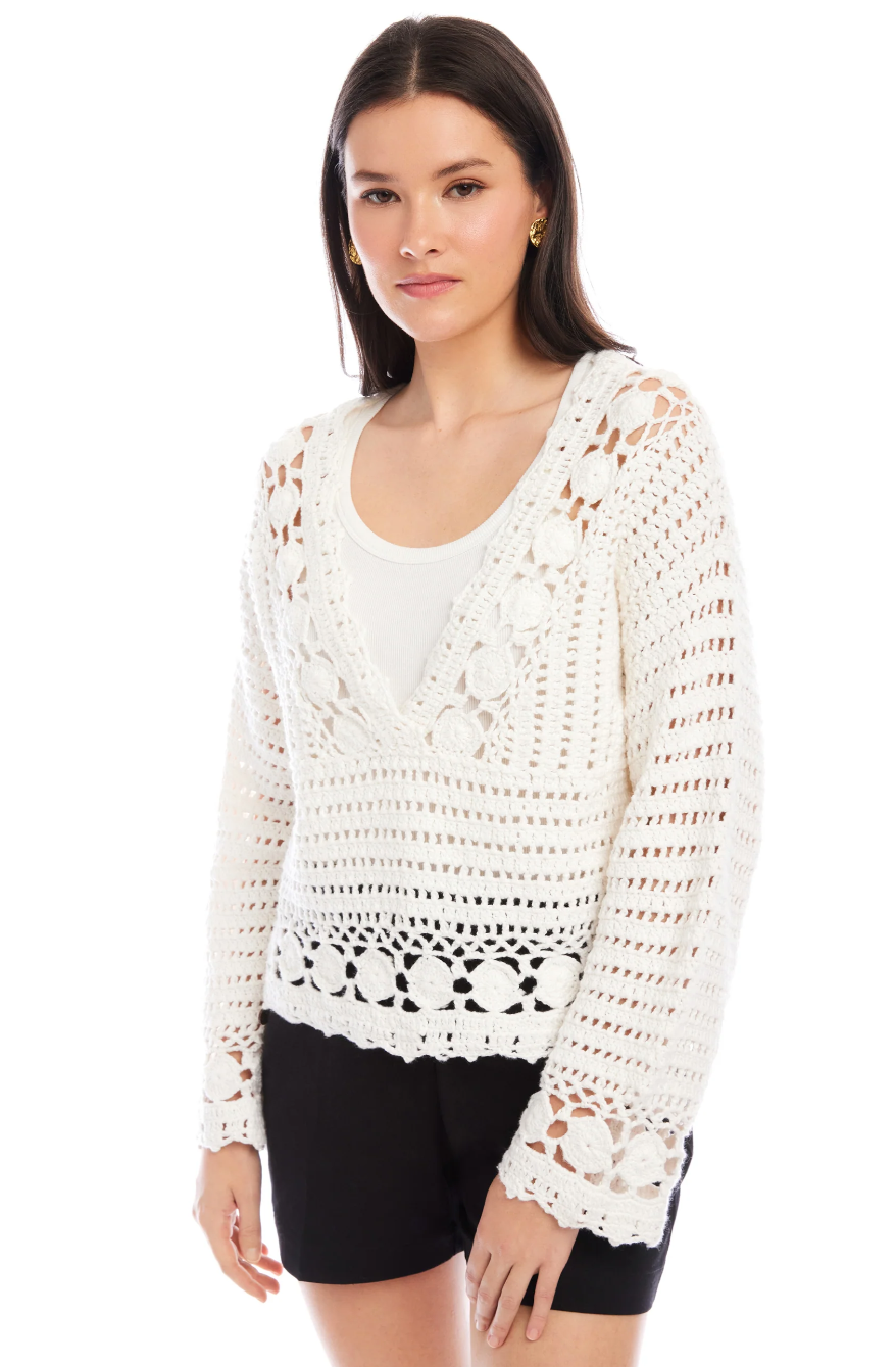 Fifteen Twenty Nila Hand Crochet Pullover