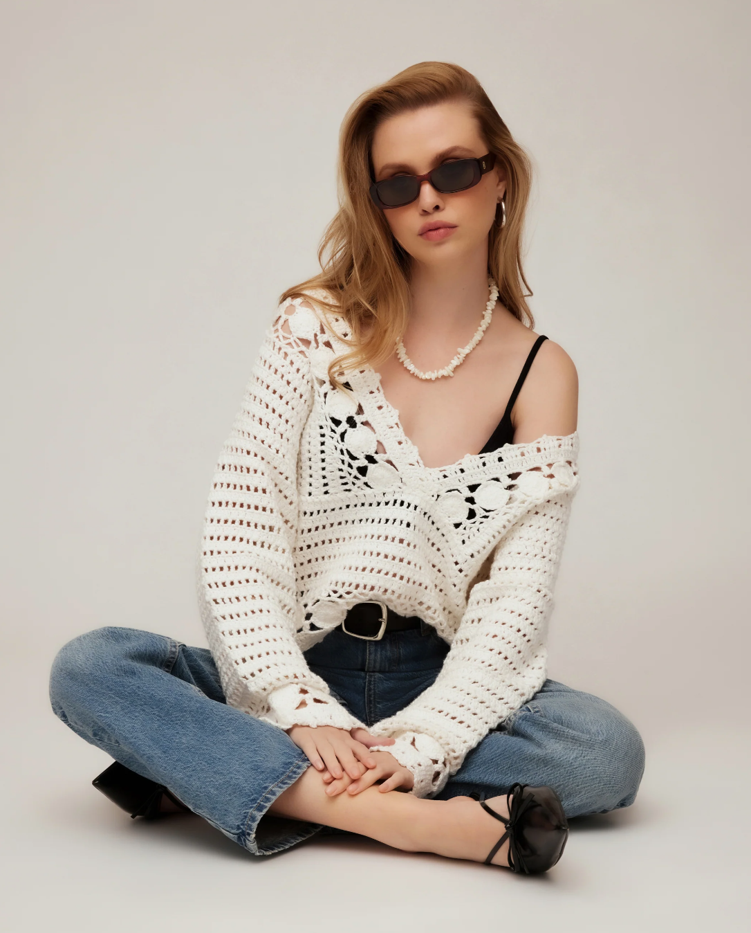 Fifteen Twenty Nila Hand Crochet Pullover
