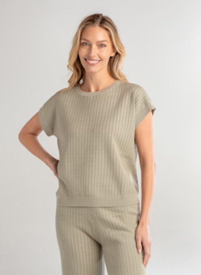 Red Haute Cap Sleeve Crew