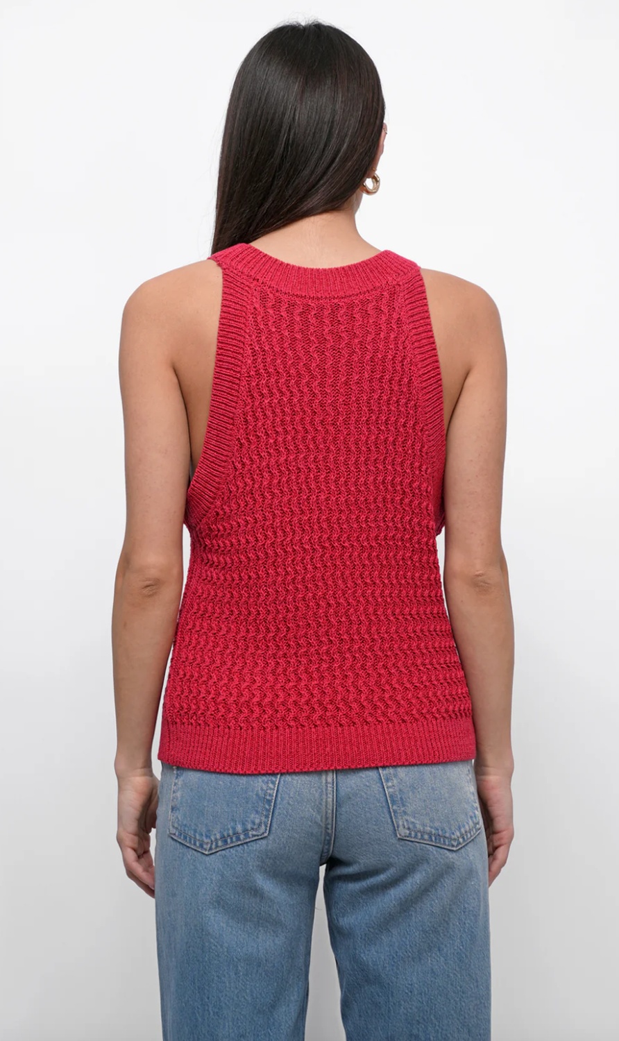 Greylin Jhayna Knit Crochet Halter Top